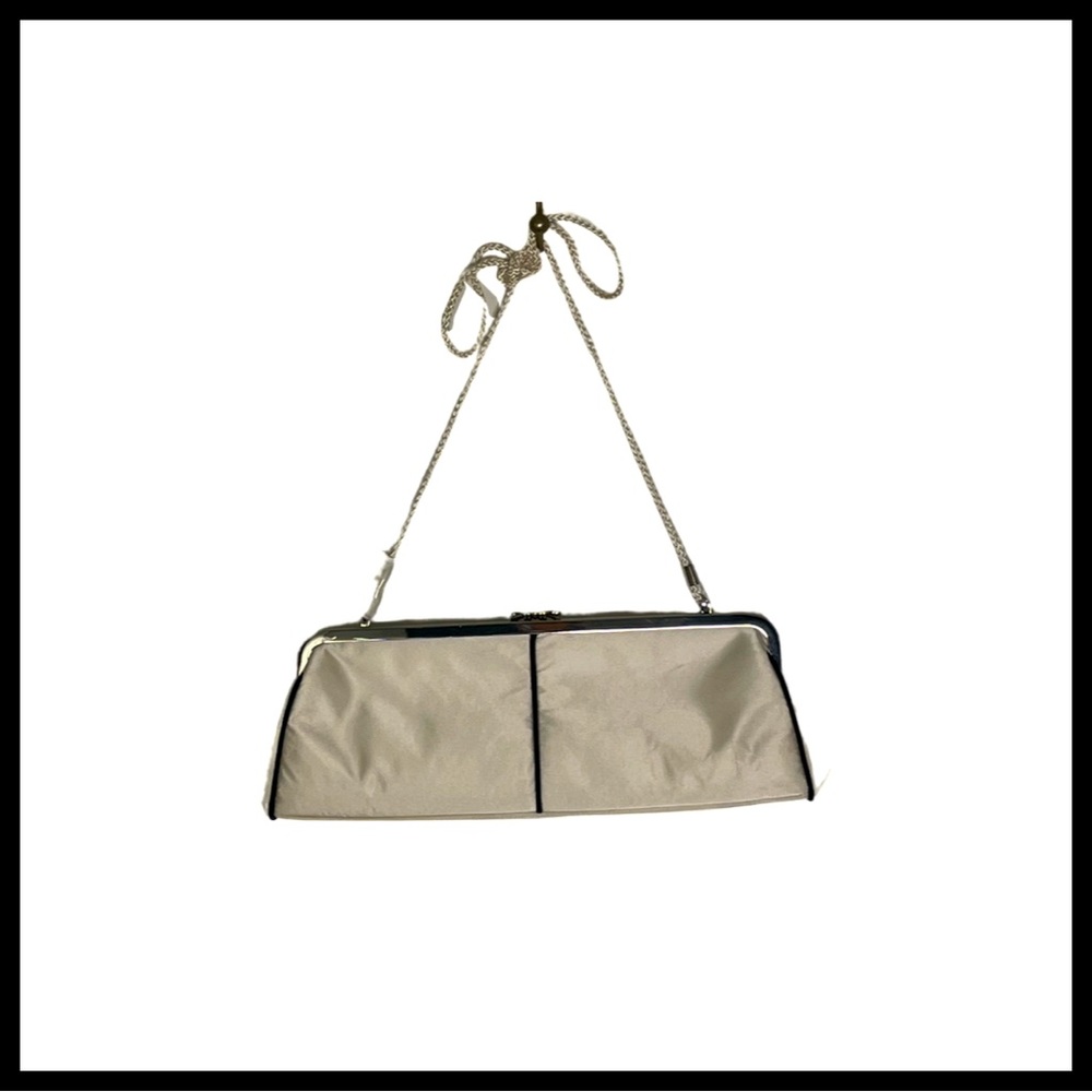 Vintage Katie Landry White Satin Shoulder Bag